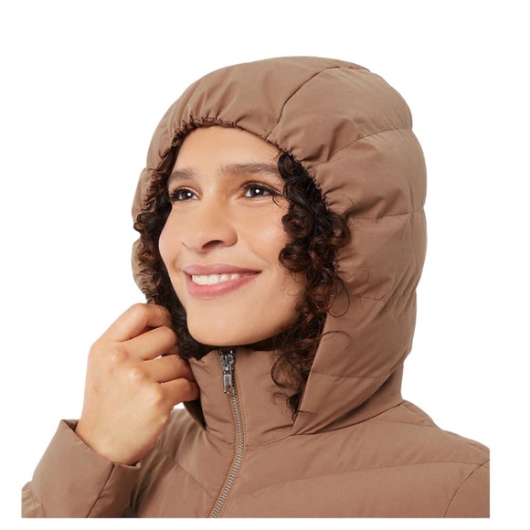 Women's 32 Degrees 3X 3XL Power Tech Jacket Coat Quilted Brown Lightweight Hood - Picture 5 of 13